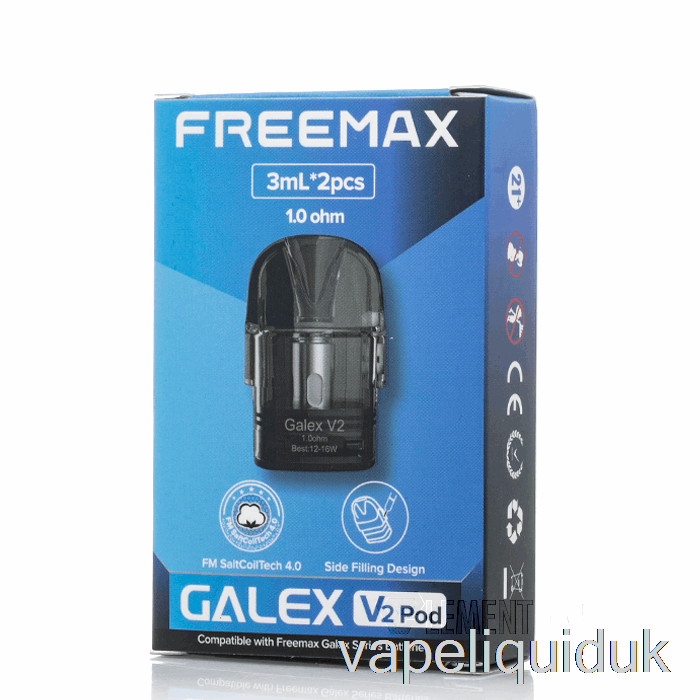 Freemax Galex V2 Replacement Pods 1.0ohm Galex V2 Pods Vape Liquid